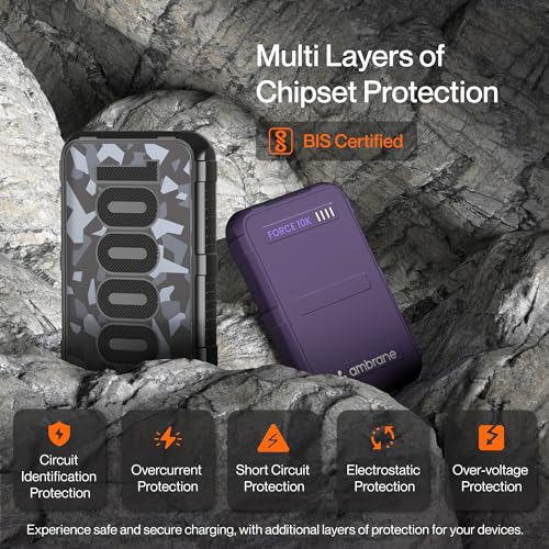 Ambrane 10000mAh Power Bank, Rugged