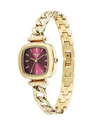 Titan Raga Showstopper 2.0 Quartz Red Dial Watch for Women-95302YM01 - Image 3