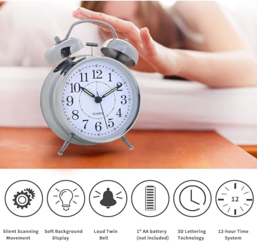 Retro Twin Bell Alarm Clock