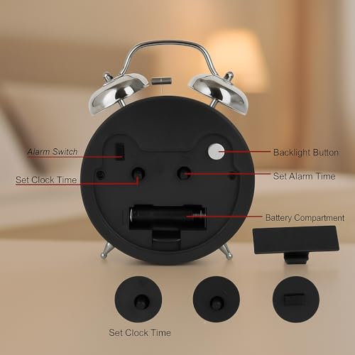 Retro Twin Bell Alarm Clock