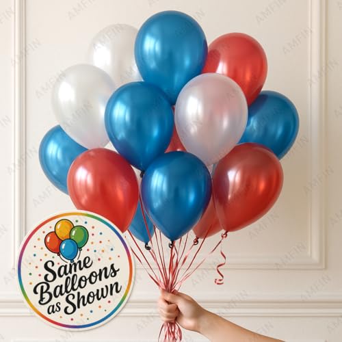 AMFIN 9 Inch Metallic Balloons