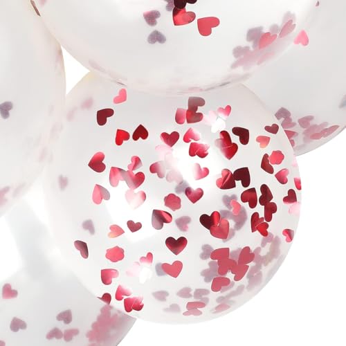AMFIN® Red Heart Confetti Balloons