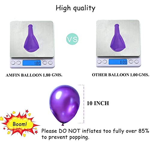 AMFIN® 10 inch Metallic Balloons