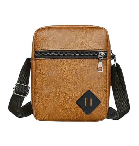 Vegan Leather Messenger Bag Shoulder Bag | Sling Cross Body Travel Bag