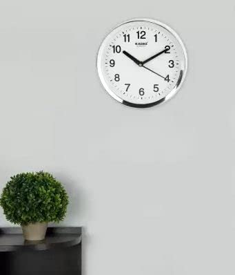 Kadio Analog 20 cm X 20 cm Wall Clock (White, with Glass, Standard) - Image 3
