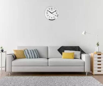 Kadio Analog 20 cm X 20 cm Wall Clock (White, with Glass, Standard) - Image 7
