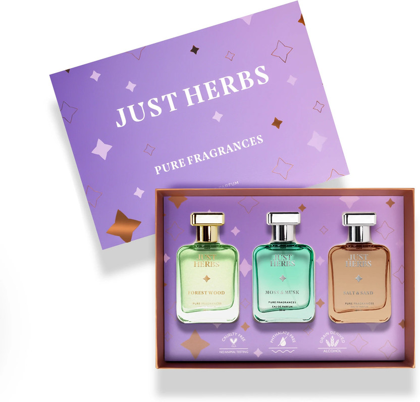 Just Herbs Pure Fragrances Energising & Relaxing Trio Perfume Set...more