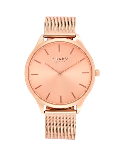 Obaku Tang Lille Roses Analog Gold Dial Women's Watch-V260LXVVMV