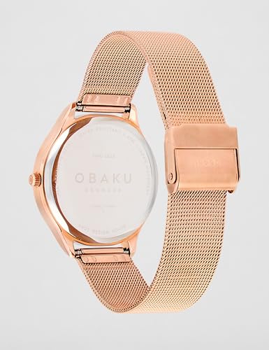 Obaku Tang Lille Roses Analog Gold Dial Women's Watch-V260LXVVMV - Image 3