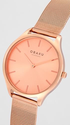 Obaku Tang Lille Roses Analog Gold Dial Women's Watch-V260LXVVMV - Image 4