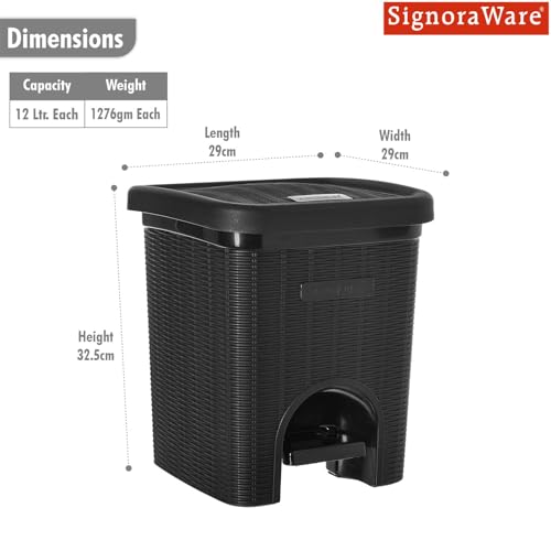 Signoraware Modern Lightweight Dustbin