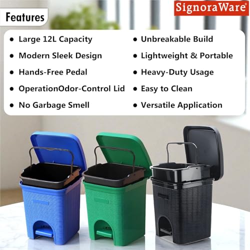 Signoraware Modern Lightweight Dustbin