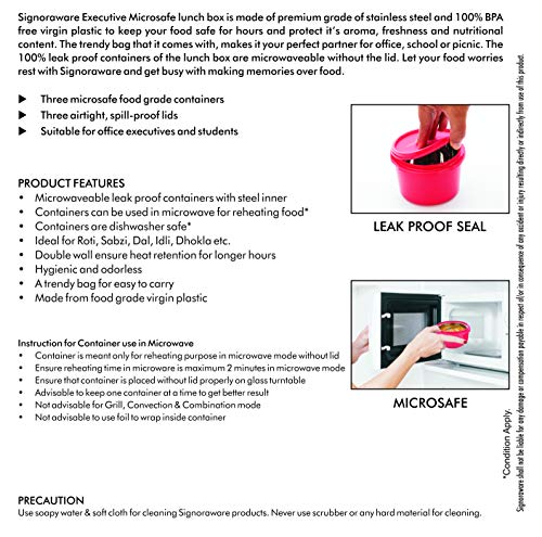 Signoraware Stainless Steel Executive Microsafe