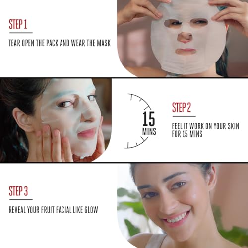Lakme Blush & Glow Strawberry Sheet Mask|| 25 ml - Image 4