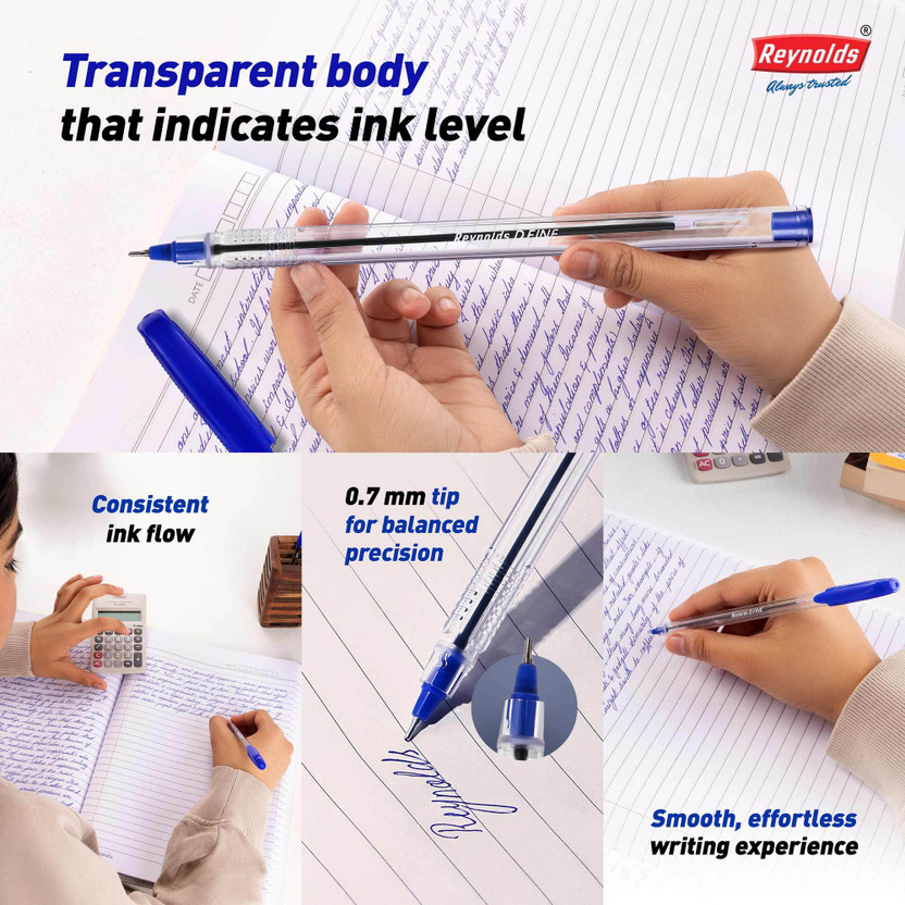 Reynolds DFine Ball Pen (Pack of 70, Ink Color - Blue) - Image 4