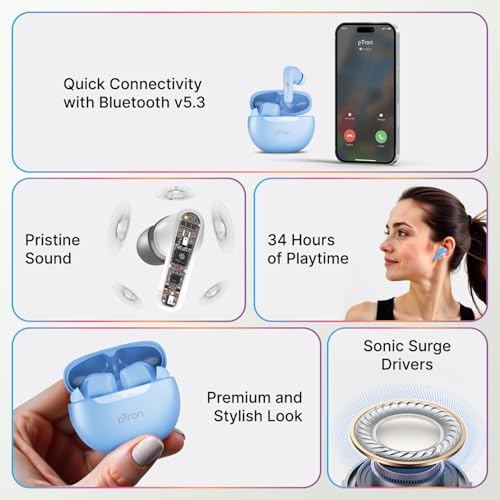 pTron Bassbuds Astra in-Ear TWS
