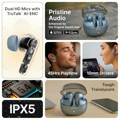 pTron Bassbuds Indie in-Ear TWS