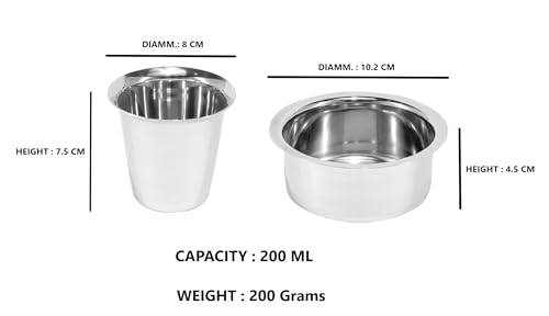 KC Stainless Steel Dabara Set