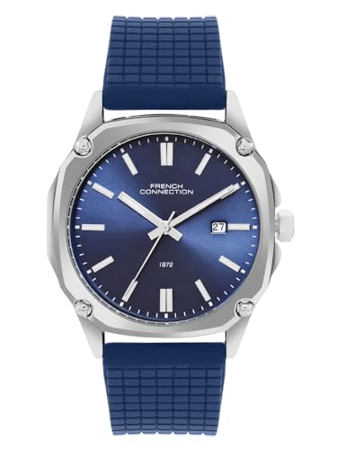 French Connection Vangaurd Blue Round Dial Mens Analogue Watch FCH01U