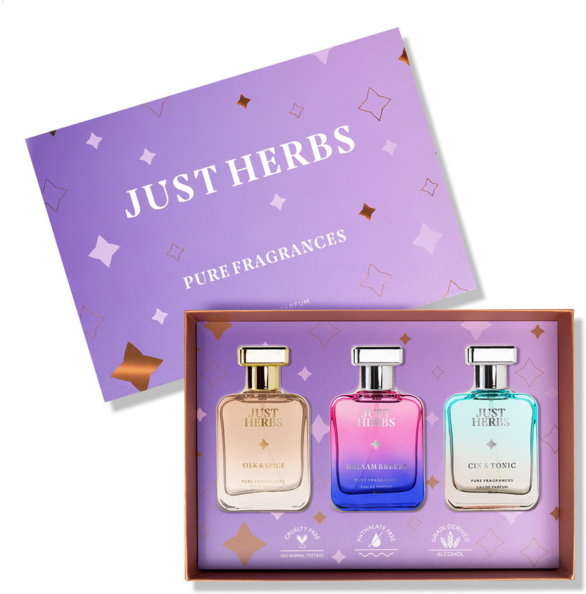 Just Herbs Pure Fragrances Refreshing & Energising Trio Perfume S...more
