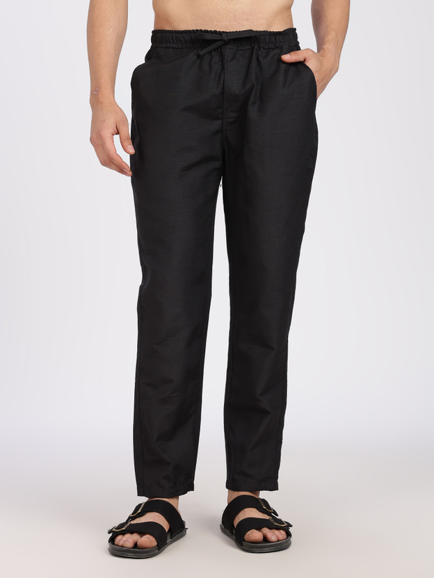 Lyphy Men Straight Fit Cream Pure Linen Trousers - Image 10