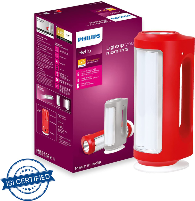 PHILIPS 5W Helio Rechargeable LED 8 hrs Lantern Emergency Light (...more