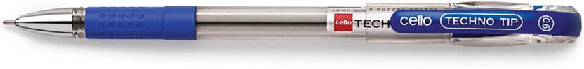 Cello Technotip Ball Pen (Pack of 10, Ink Color - Blue, Clear) - Image 5