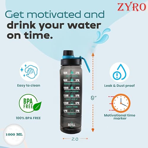 Zyro Motivational Water Bottle