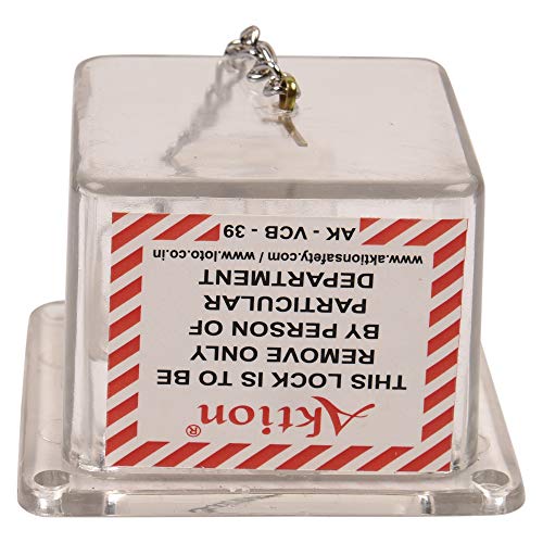 Mini Electrical Panel Lockout AK-VCB-39A Lock and hold, White (Pack of 2)