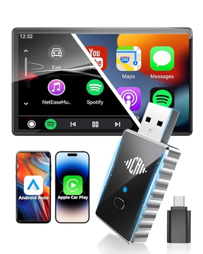 CEROAN 2-in-1 Wireless CarPlay Adapter