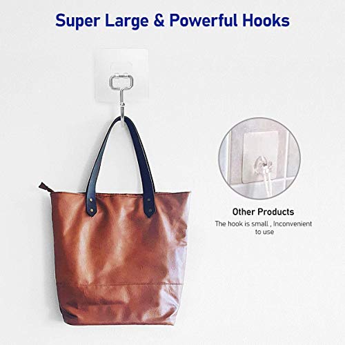 JIALTO 5Pcs Large Adhesive Hooks
