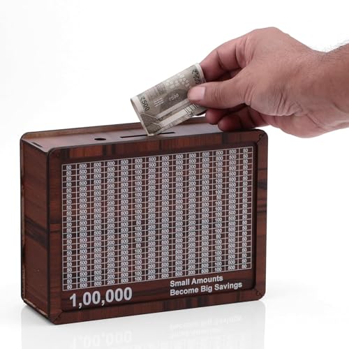 Perpetual Wooden Money Piggy Bank