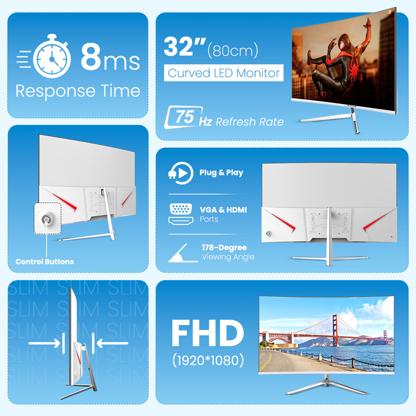 LAPCARE 80.0 cm Curved Full
