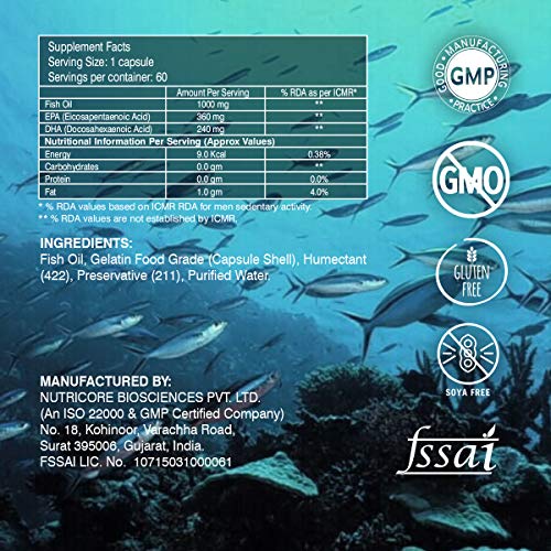 HealthOxide Omega-3 Fish Oil 1000mg