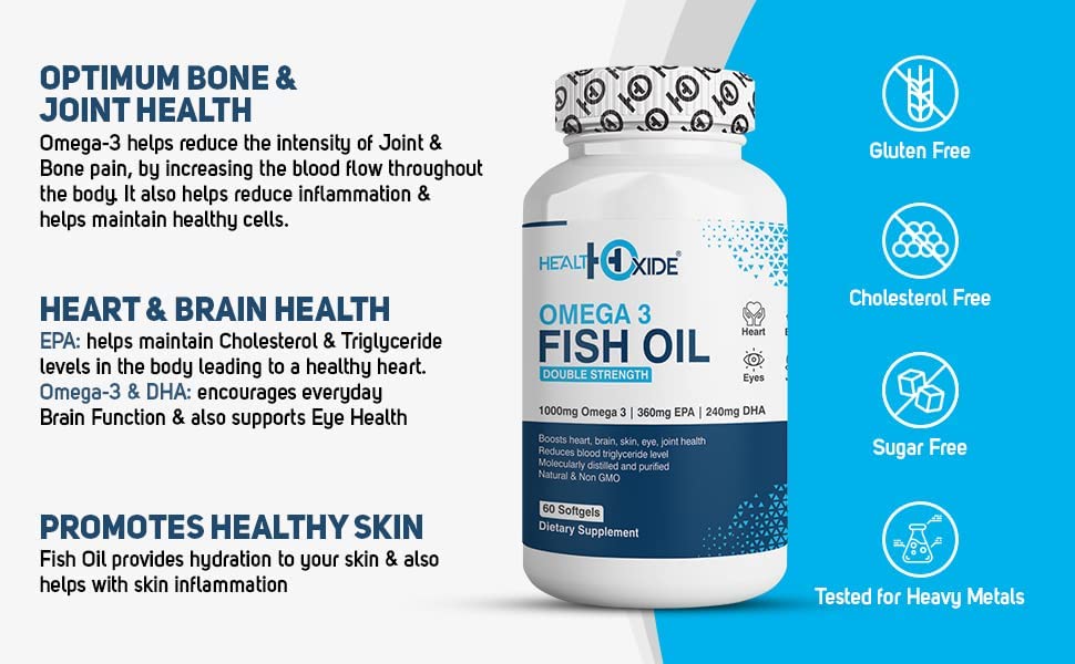HealthOxide Omega-3 Fish Oil 1000mg