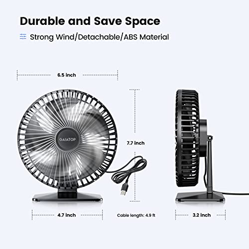 Gaiatop Small Table Fan, 6.5