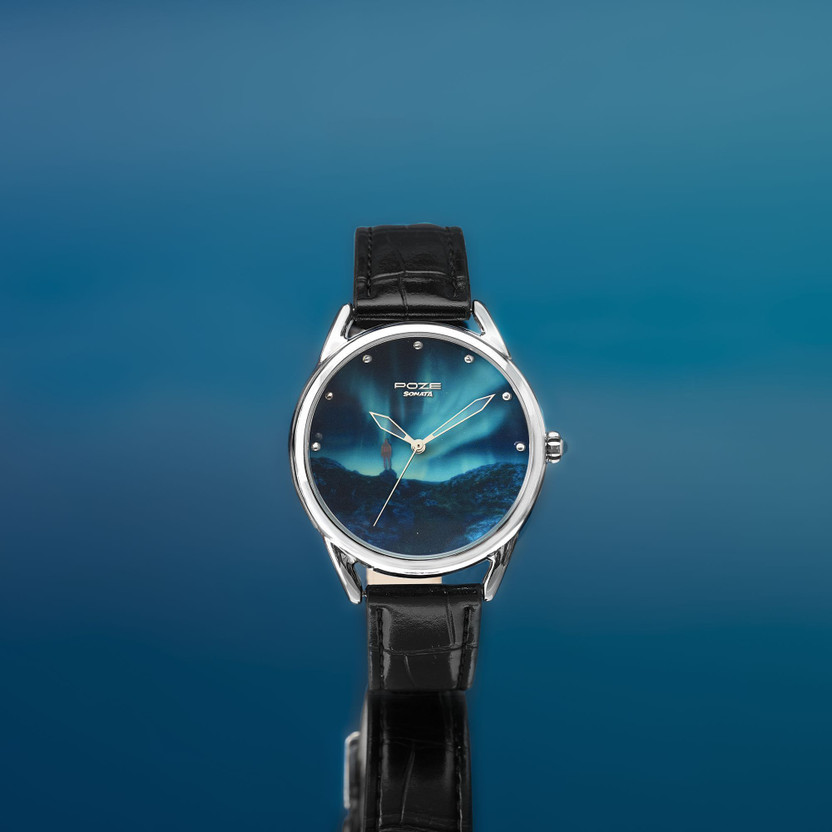 Sonata Northern Lights inspired Poze With Blue Dial Analog Watch ...more