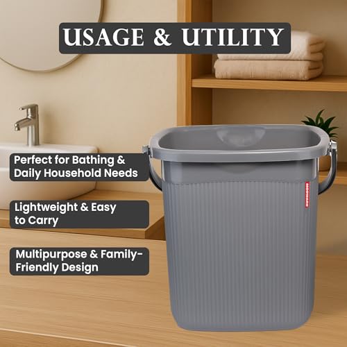 Modware Square Ribbon Plastic Bucket