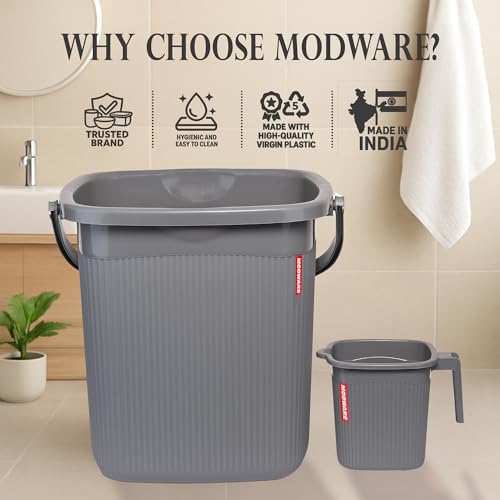 Modware Square Ribbon Plastic Bucket