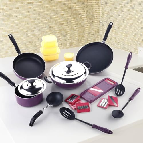 Crystal Non Stick Set 16 Pc Set Non-Stick Coated Cookware Set - Image 3