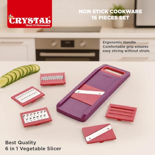Crystal Non Stick Set 16 Pc Set Non-Stick Coated Cookware Set - Image 6