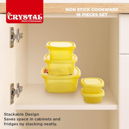 Crystal Non Stick Set 16 Pc Set Non-Stick Coated Cookware Set - Image 7