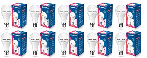 Crompton Emergency 9W LED Bulb Base B22 Cool Day Light (Pack of 10)