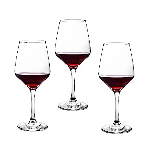 Red Wine Glass 350ml European Style Crystal Clear Glass (Set of 3)