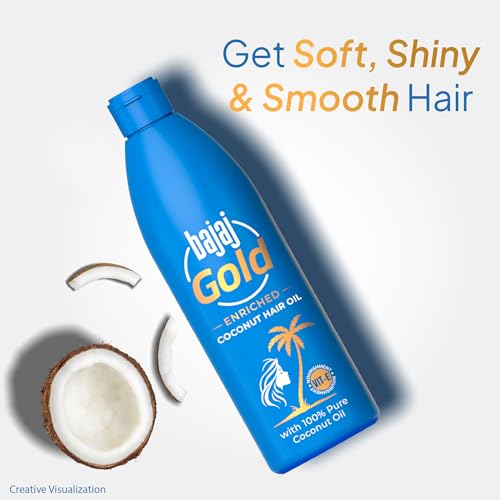 Bajaj Gold Coconut Hair Oil, Enriched With Vitamin E, 500ml - Image 2