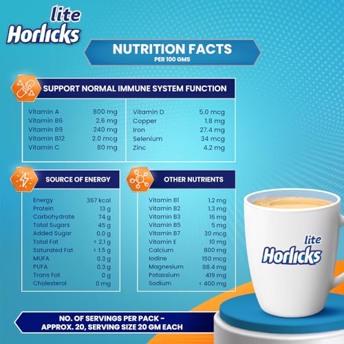 Horlicks Lite 1kg, Scientifically designed