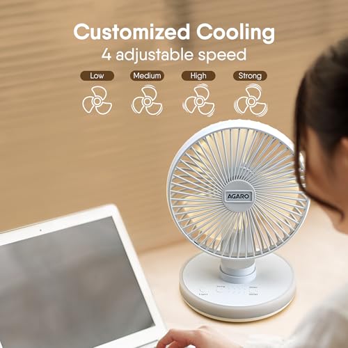 AGARO Alpha Rechargeable Table Fan