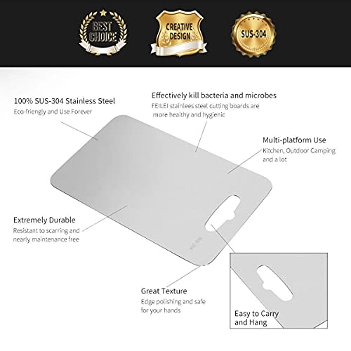 HomeWiz Steel Cutting Chopping Board