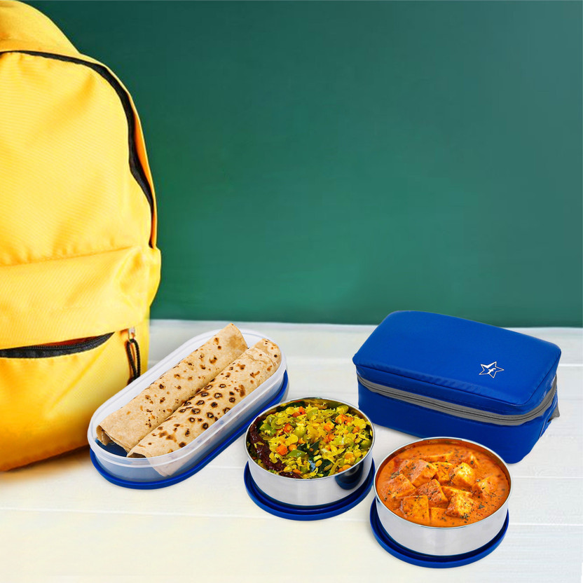 Flipkart SmartBuy Steel Luncbox Blue