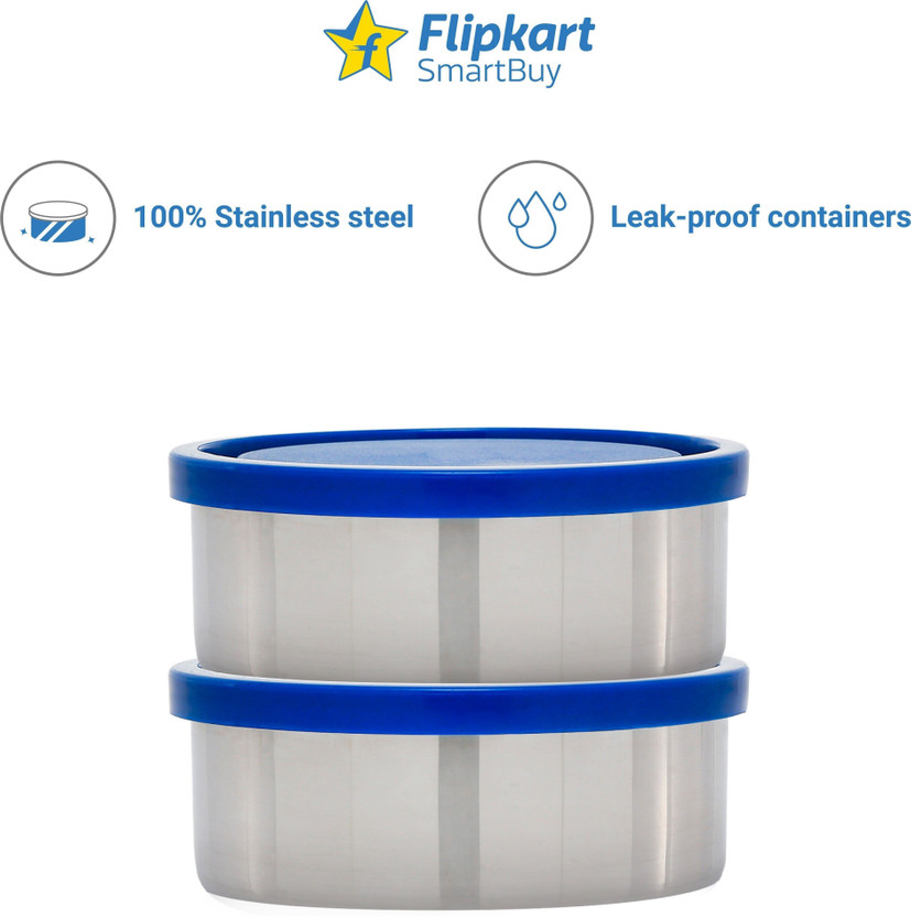 Flipkart SmartBuy Steel Luncbox Blue